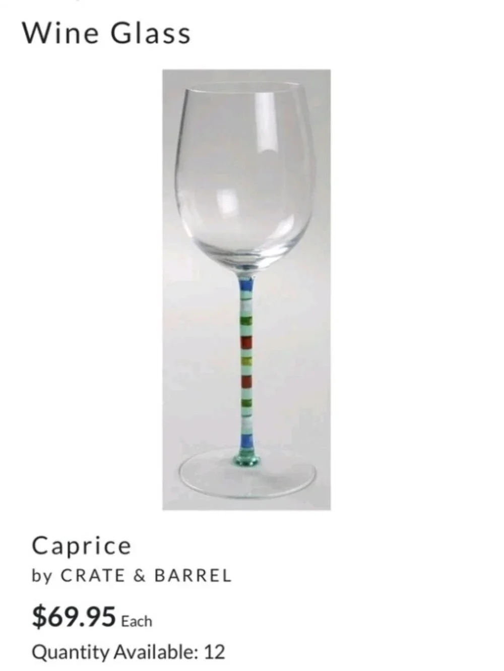 Crate&Barrel caprice crate